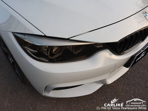 CL-PW-02 gloss pearlescent white vinyl for bmw