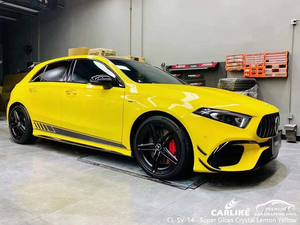 CL-SV-14 super gloss crystal lemon yellow vinyl for mercedes-benz