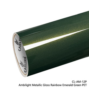 BlackAnt CL-AM-12P Ambilight Metallic Gloss Rainbow Emerald Green Vinyl PET Liner