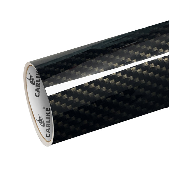 BlackAnt CL-RCF-01P Simulation Carbon Fiber Gloss Gold/Black Vinyl PET Liner