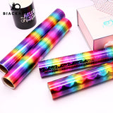 BlackAnt BA-RA Holographic Rainbow Gradient Adhesive Vinyl Sheet DIY Craft Permanent Vinyl for Cricut