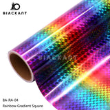 BlackAnt BA-RA Holographic Rainbow Gradient Adhesive Vinyl Sheet DIY Craft Permanent Vinyl for Cricut