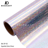 BlackAnt BA-SP Holographic Sparkle Dots Permanent Self Adheasive For Cricut Cutting DIY Craft Vinyl