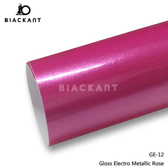 BlackAnt CL-GE-12 Gloss Electro Metallic Rose Car Body Wrap Vinyl Auto Vechile Wrapping Film