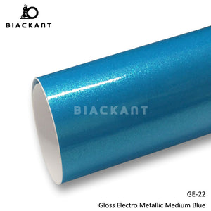 BlackAnt CL-GE-22 Gloss Electro Metallic Medium Blue Car Body Wrap Vinyl Auto Vechile Wrapping Film