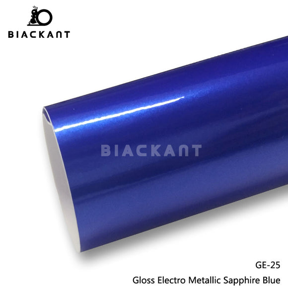 BlackAnt CL-GE-25 Gloss Electro Metallic Sapphire Blue Car Body Wrap Vinyl Auto Vechile Wrapping Film